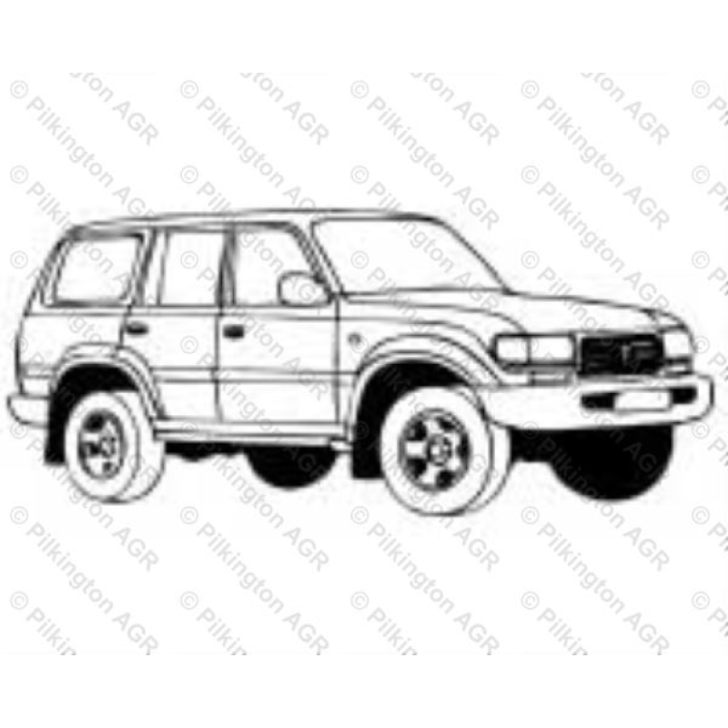 Voorruitrubber Toyota Landcruiser J80 (1991-1997)